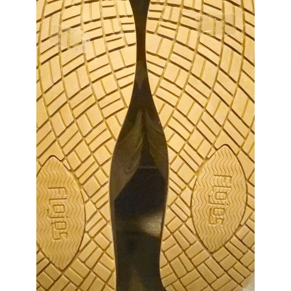 Flojos Black Men's Thong Sandals with Logo